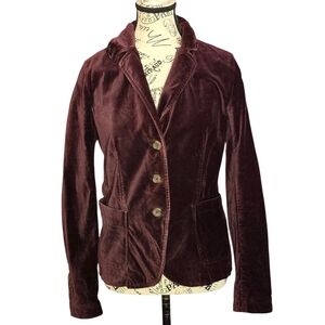 J. Crew Purple Burgundy Velvet Blazer Y2K Goth 4